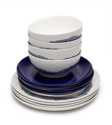 Serax - ottolenghi feast - serviesset - wit blauw - 12 stuks
