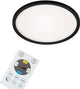 Briloner - led plafonniére - plafondlamp dimbaar - met achtergrondverlichting - incl. afstandsbediening - 18 watt - 2400 lumen - wit-zwart
