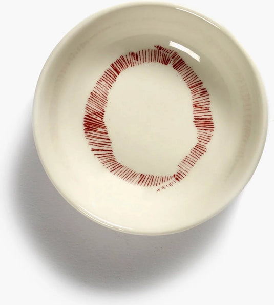 Serax - ottolenghi feast - schaaltje xs - wit rood - 7 ø - 8 stuks