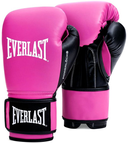 Everlast powerlock og training (kick)bokshandschoenen klittenband, roze zwart, 12-oz