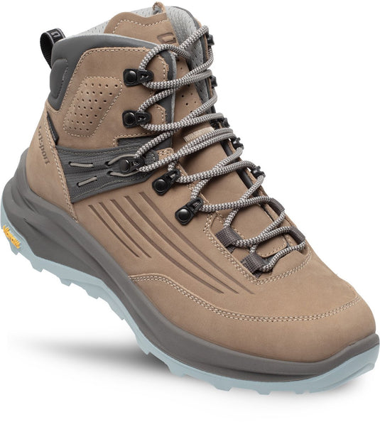 Grisport outlander mid dames wandelschoenen - beige light blue