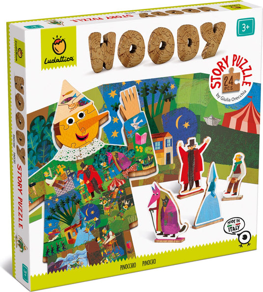 Ludattica houten puzzel - pinokkio.