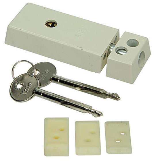 Yale 1019096 - 1 oplegraamslot, enkele pen, wit | 1 stuks