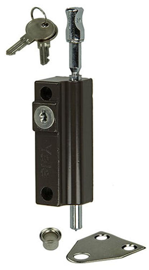 Yale 1019106 - 1 deuroplegslotje, met pin, bruin | 2 stuks