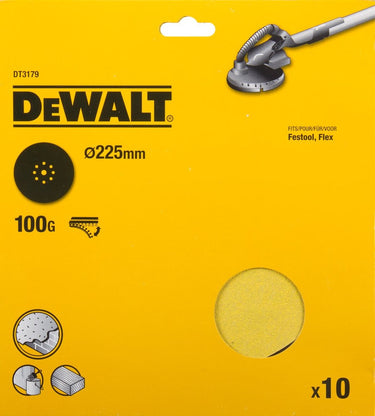 Dewalt dt3179-qz - schuurschijven - k100 - 225mm - 9 gaten