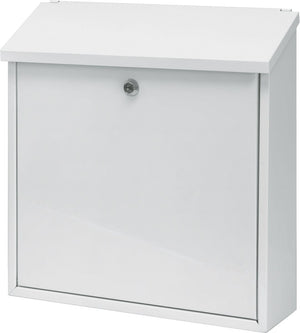 V-part - wandbrievenbus malagan - galvanized steel powder coated - wit - brievenbus