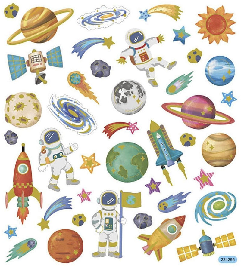 ギャラリービューアに画像をロードする, Creativ company stickers ruimtevaart, 1 vel
