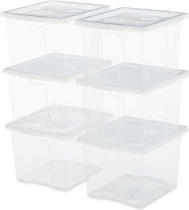 Iris useful storage box opbergbox - 10l - kunststof - transparant - set van 6