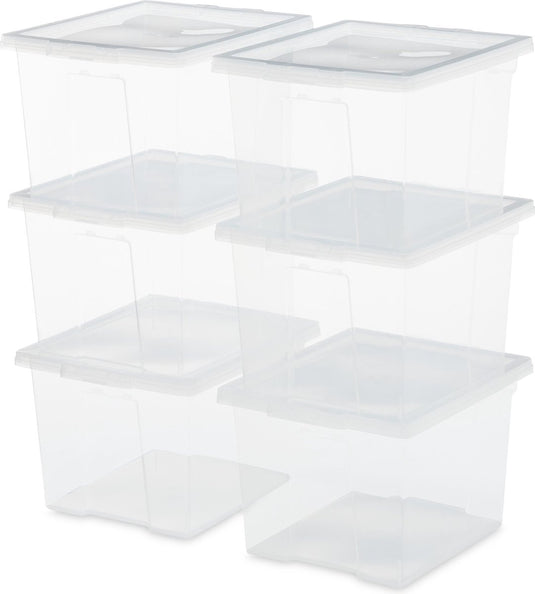 Iris useful storage box opbergbox - 10l - kunststof - transparant - set van 6