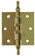 Yale 1019138 - 3 scharnieren met kogellager vermessingd vaasknop 76x76mm | 2 stuks