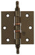 Yale 1019139 - 3 scharnieren met kogellager verbronsd vaasknop 76x76mm | 2 stuks