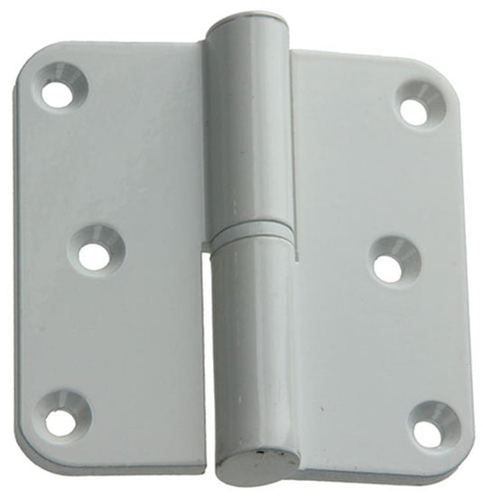 Yale 1019141 - 3 paumellen alu wit afger.hoekrechts 80x80mm | 2 stuks