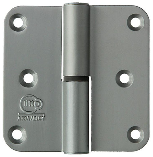 Yale 1019154 - 3 paumellen alu natuur afger. hoek links 80x80mm | 2 stuks