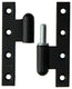 Yale 1019157 - 3 zware paumellen zwart geplast.rechts 110x70mm | 2 stuks