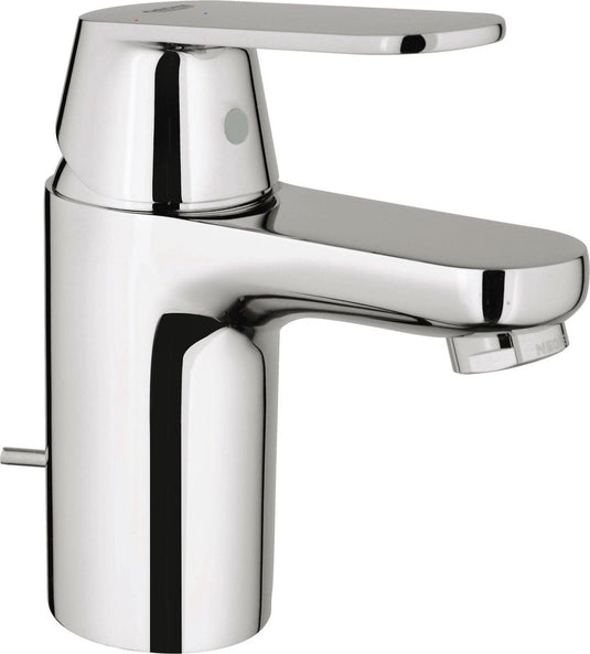 Grohe eurosmart cosmopolitan wastafelkraan - lage uitloop - met trek-waste - chroom - waterbesparend