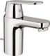 Grohe eurosmart cosmopolitan wastafelkraan - lage uitloop - met trek-waste - chroom - waterbesparend