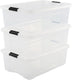 Iris topbox opbergbox - 30l - kunststof - transparant - set van 3