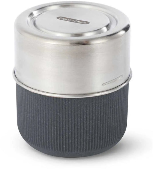 Black blum black+blum glazen lunchbox - pot - 450ml - grijs