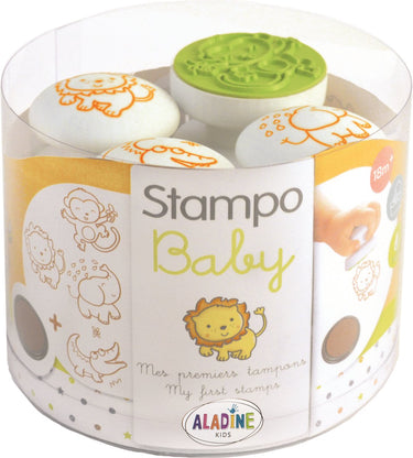 Aladine stampo stempel baby set jungle dieren 4 stuks
