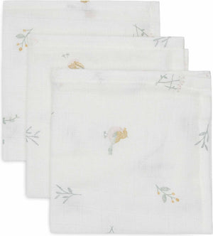 Jollein - hydrofiel monddoekje 31x31cm - baby hydrofiele doeken - 3 stuks - lovely birds