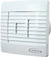 Air roxy badkamerventilator met automatische sluitklep vochtsensor en timer 100 mm wit - prestige 100zghs