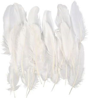 Creativ company cc ganzenveren 15 cm wit 70 stuks