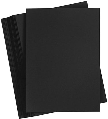 Creativ company karton - hobbykarton - zwart - diy - knutselen - kaarten maken - a6 - 10,5x14,8cm - 200 grams - 100 vellen