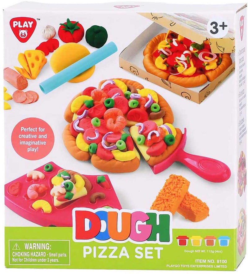 Chargez l'image dans la visionneuse de la galerie, Playgo pizza kleiset speelgoed - 4 kleipotjes creatief spelen.
