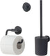 Tiger urban toiletaccessoireset - toiletborstel met houder - toiletrolhouder zonder klep - handdoekhaak – zwart