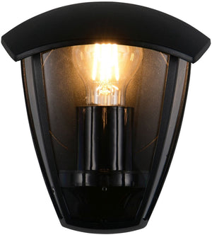 Trio venta - wandlamp - zwart mat - excl. 1x e27 4 w - wandmontage - buitenverlichting - ip44