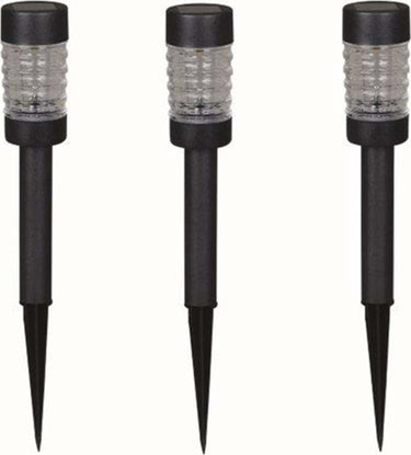 Luxform - rennes - tuinlampen 3 stuks - solar 5 lumen - rvs antraciet - werkend op zonne-energie