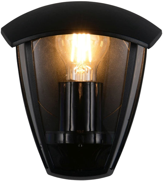 Trio venta - wandlamp - zwart mat - excl. 1x e27 4 w - wandmontage - buitenverlichting - ip44
