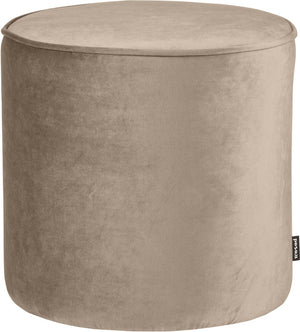 Woood sara poef hoog - velvet - khaki - 46x46x46