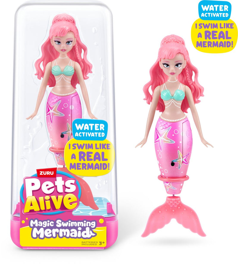 Afbeelding laden in galerijviewer, Zuru zeemeermin speelgoed pets alive zwemmende zeemeermin waterpret.
