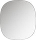 Woood philou spiegel - glas metaal - zwart - 60x55x0,5
