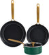 Combekk element expert pannenset 4-delig - pfas-vrij - 100% gerecycled aluminium - non-stick keramische antiaanbaklaag - geschikt voor inductie - groen