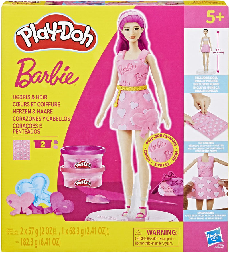 ギャラリービューアに画像をロードする, Play-doh -set barbiepop hartjes en haar - boetseerklei
