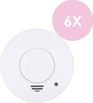 Smartwares europe rookmelder - 85db - 6 stuks