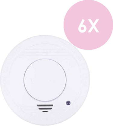 Smartwares europe rookmelder - 85db - 6 stuks