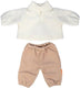Miniland poppenkleding sweater en broek 38cm roze katoen.