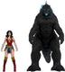 Mcfarlane toys dc justice league monsterverse dc multiverse action figuur 2-pack wonder woman vs. atomic blast godzilla 18 cm action figuur