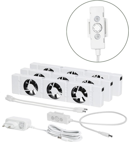 Speedcomfort radiator ventilator trio set - geschikt voor standaard, smalle en enkelplaats radiatoren en convectoren