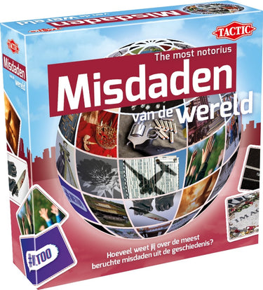 Tactic misdaden van de wereld – kaartspel – quizspel – beruchte misdaden en historische zaken – kennis en inzicht – van de wereld serie – 2 of meer spelers – vanaf 18 jaar