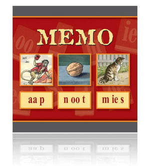 Memo spel - aap, noot, mies
