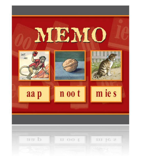 Memo spel - aap, noot, mies