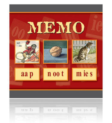 Memo spel - aap, noot, mies