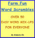Farm fun word scramble - over 50 word puzzles