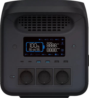 Mestic power station mps-1800 - nominaal vermogen: 1800 w - lifepo4 batterij - capaciteit: 1226 wh