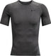 Under armour ua hg armour comp ss heren sportshirt - grijs - zwart