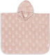 Jollein x nijntje - badponcho baby badstof - badcape kind met capuchon - miffy jacquard - wild rose